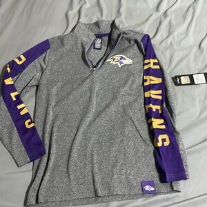 Girls Ravens 1/4 zip shirt